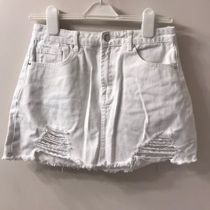 Forever 21 White Denim Skirt